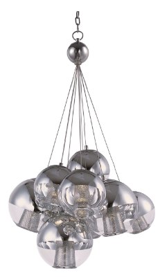 Mostrar detalles para 1.5+4.5W Reflex 9-Light LED Pendant PC Mirror Chrome (OA HT 40.5"-115") Imagen de 1.5+4.5W Reflex 9-Light LED Pendant PC Mirror Chrome (OA HT 40.5"-115")