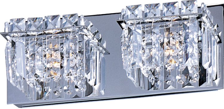 Foto para 50W Bangle 2-Light Bath Vanity PC Crystal Glass G9 Xenon 