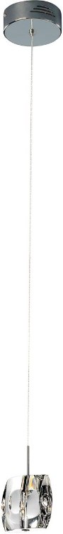 Foto para 20W Neo 1-Light Pendant PC Crystal Glass 12V G4 Xenon (OA HT 18"-120") (CAN 4.63"x1.5")