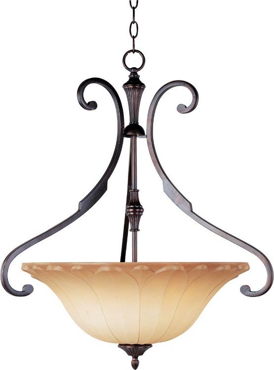 Foto para 100W Allentown 3-Light Pendant OI Wilshire Glass MB Incandescent 36" Chain