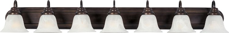 Foto para 100W Essentials - 801x-Bath Vanity OI 7-lights Marble Glass MB Incandescent 