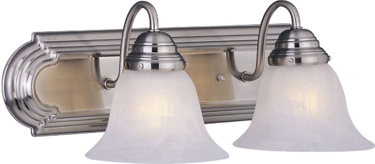Foto para 100W Essentials - 801x-Bath Vanity SN 2-lights Marble Glass MB Incandescent 