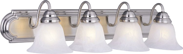Foto para 100W Essentials - 801x-Bath Vanity SN 4-lights Marble Glass MB Incandescent 