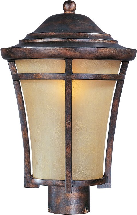 Foto para 18W Balboa VX EE 1-Light Outdoor Pole/Post CO Golden Frost Glass GU24 Fluorescent 