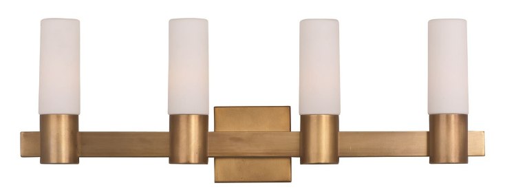 Foto para 40W Contessa 4-Light Bath Vanity NAB Satin White CA Incandescent 