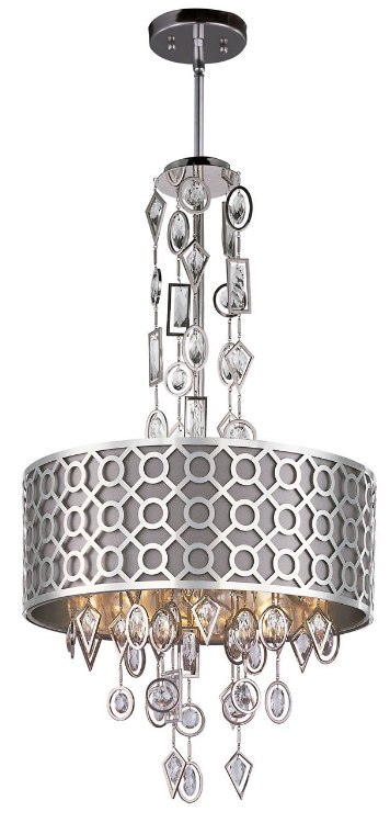 Foto para 40W Symmetry 6-Light Pendant PN Fabric G9 Xenon (OA HT 63.5")