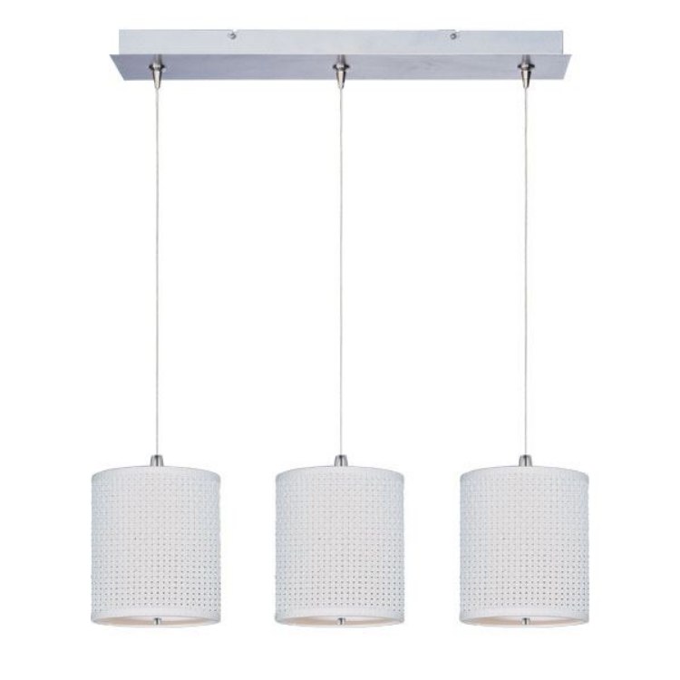Foto para 50W Elements 3-Light RapidJack Pendant and Canopy SN Vinyl 12V GY6.35 T4 Xenon (OA HT 20.25"-128.25") (CAN 24.25"x4.25"x1.25")