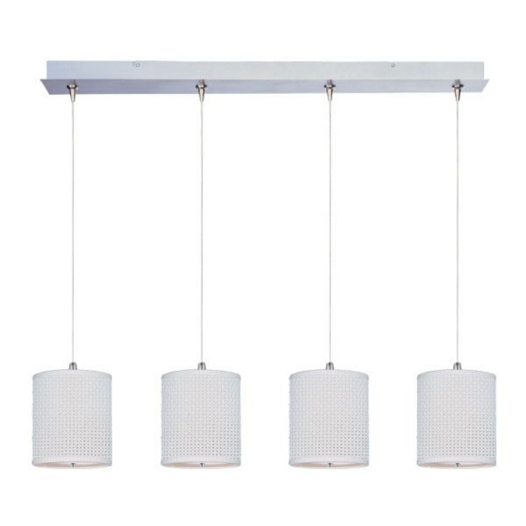 Foto para 50W Elements 4-Light RapidJack Pendant and Canopy SN Vinyl 12V GY6.35 T4 Xenon (OA HT 20.25"-129.25") (CAN 34.5"x4.5"x2.25")