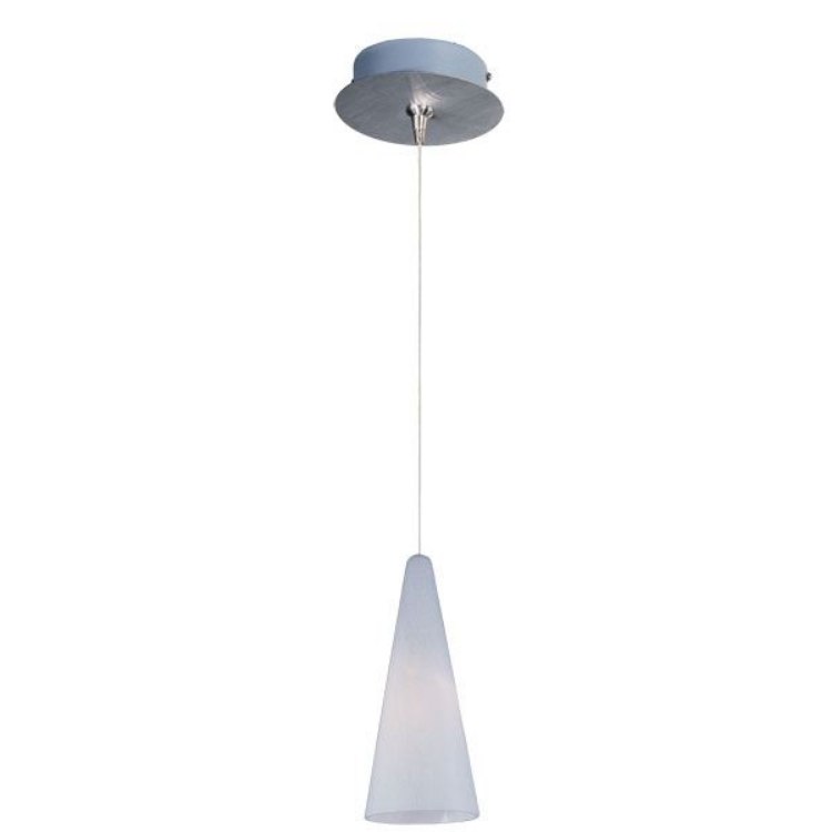 Foto para 50W Lava 1-Light RapidJack Pendant and Canopy SN White Lava Glass 12V GY6.35 T4 Xenon (OA HT 12.25"-131.25") (CAN 5.75"x1.25")