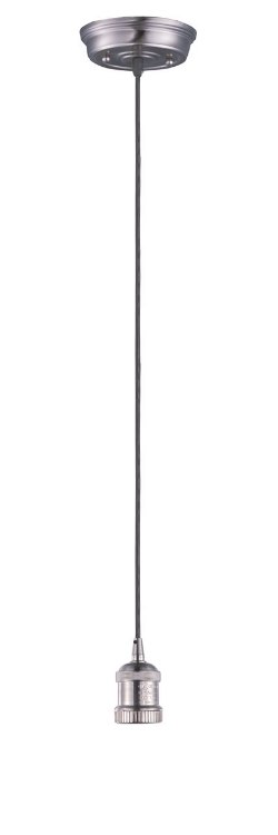 Foto para 60W Mini Hi-Bay 1-Light Pendant Cord Hung SN MB Incandescent (OA HT 61.75") 10-Min