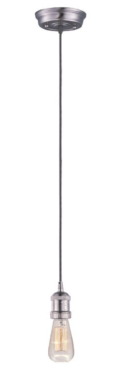 Foto para 60W Mini Hi-Bay 1-Light Pendant Cord Hung SN MB Incandescent (OA HT 80") 10-Min