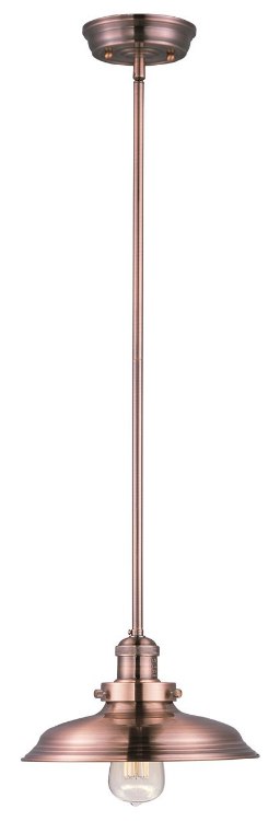 Foto para 60W Mini Hi-Bay 1-Light Pendant W/Bulb ACP Metal MB Incandescent 11"x5.75" (OA HT 50")