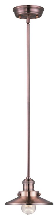 Foto para 60W Mini Hi-Bay 1-Light Pendant W/Bulb ACP Metal MB Incandescent 6"x5.25" (OA HT 64.5")