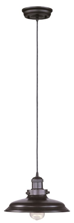 Foto para 60W Mini Hi-Bay 1-Light Pendant W/Bulb BZ Metal MB Incandescent 11"x6.75" (OA HT 65.75")