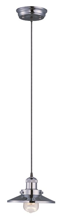 Foto para 60W Mini Hi-Bay 1-Light Pendant W/Bulb PN Metal MB Incandescent 8"x5.25" (OA HT 64.5")