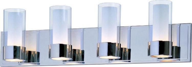 Foto para 75W Silo 4-Light Bath Vanity PC Clear/Frosted Glass G9 Frost Xenon