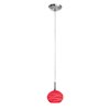Foto para 40w Delta G9 G9 Halogen Dry Location Brushed Steel Red Lined Line Voltage Pendant with SphereEtched Glass