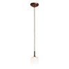Foto para 40w Delta G9 G9 Halogen Dry Location Bronze Opal Line Voltage Pendant with Hermes Glass
