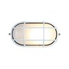 Foto para 60w Nauticus E-26 A-19 Incandescent White Frosted Wet Location Bulkhead 8.25"x4.25" (CAN 8"x4.4"x1")