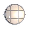 Foto para 60w Nauticus E-26 A-19 Incandescent Satin Frosted Wet Location Bulkhead Ø7" (CAN 1"Ø7")