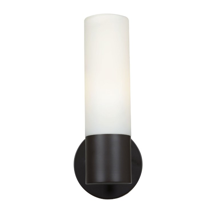 Foto para 60w Eos E-26 A-19 Incandescent Bronze Opal Wet Location 1 Light Wall Fixture (CAN Ø5")