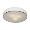 Foto para 52w Aero GU-24 Spiral Fluorescent Damp Location Chrome Opal Flush Mount (CAN 0.5"Ø13")