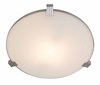 Foto para 26w (2 x 13) Luna GU-24 Spiral Fluorescent Damp Location Brushed Steel White Flush-Mount