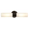 Foto para 120w (2 x 60) Cobalt E-26 B-10 Incandescent Damp Location Oil Rubbed Bronze Opal Wall Fixture (CAN 0.75"Ø5")
