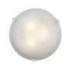 Foto para 120w (2 x 60) Mona E-12 B-10 Incandescent Dry Location White Alabaster Flush-Mount (CAN Ø9.75")