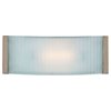 Foto para 13w Helium GU-24 Quad Fluorescent Damp Location Brushed Steel Checkered Frosted Wall & Vanity (CAN 12.1"x4.6"x0.6")