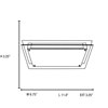 Foto para 13w Vision Module LED Damp Location Brushed Steel Frosted Flush-Mount (CAN 7.9"x4.75"x1.25")