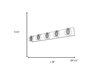 Foto para 200w (5 x 40) Aeria G9 G9 Halogen Damp Location Chrome Clear 5-Light Metal Foil in Glass Vanity (CAN 36"x4.5"x0.9")