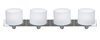 Foto para 240w (4 x 60) Vapor G9 G9 Halogen Damp Location Brushed Steel Opal Wall & Vanity (CAN 27"x2"x0.75")