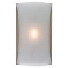 Foto para 52w (2 x 26) Radon G24q-3 Quad Fluorescent Damp Location Brushed Steel Checkered Frosted Wall Fixture (CAN 14.25"x8.5"x0.4")