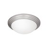 Foto para 15w Strata Module 90Plus CRI Damp Location Brushed Steel Opal Dimmable Led Flush-Mount 3.5"Ø10" (OA HT 3.5)