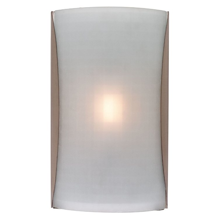 Foto para 16w Radon Module 90Plus CRI Damp Location Brushed Steel Checkered Frosted Led Wall Fixture (OA HT 13.75) (CAN 14.25"x8.5"x0.4")