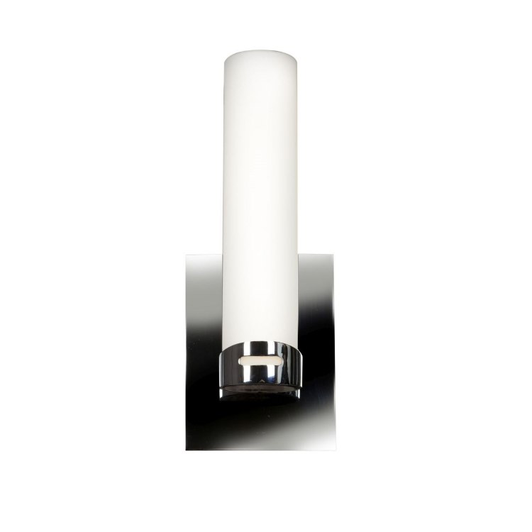 Foto para 12w Chic Module 85CRI LED Damp Location Chrome Opal Dimmble Wall Vanity Fixture (OA HT 13) (CAN 6.5"x4.75"x0.5")