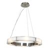 Foto para 37w Oracle SSL 80CRI LED Dry Location Brushed Steel Frosted Cable Ring Glass Chandelier (CAN 1.75"Ø5.5")