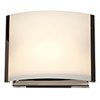 Foto para 8w Nitro 2 SSL 90CRI LED Damp Location Brushed Steel Opal 1-Light Wall Vanity (OA HT 5.25) (CAN 6"x5.1"x0.9")