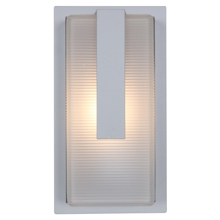 Foto para 9w 800lm 30k Neptune E-26 Replaceable LED Satin Ribbed Frosted Marine Grade Wet Location LED Bulkhead (CAN 7"x4.6")