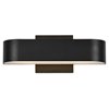 Foto para 14.75w (2 x 7.375) 1800lm 30k Montreal SSL Dedicated LED Black Frosted Marine Grade Wet Location LED Wall Fixture