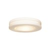 Foto para 10w 800lm 30k Altum E-26 Replaceable LED Damp Location White Opal Dimmable LED OPL Glass Flush Mount