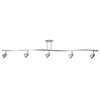 Foto para 5w (5 x 1) 1250lm 30k Comet GU-10 Replaceable LED Dry Location Brushed Steel Opal 5-Light Dimmable LED Semi-Flush (CAN 1.1")