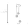 Foto para 4.5w (3 x 1.5) 1350lm 30k Glam G9 Replaceable LED Dry Location Chrome 3-Light Dimmable LED Mirror Glass Pendant (OA HT 123") (CAN 1.5"Ø10")
