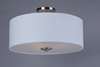 Foto para Bongo 3-Light Semi-Flush Mount SN Linen Fabric MB Incandescent Incandescent
