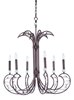 Foto para Autumn 6-Light Pendant RT Clear CA Incandescent (OA HT 32.25"-74.5") (CAN 5"x5"x1")36" Chain