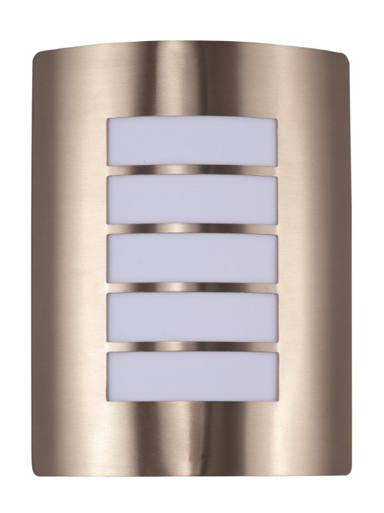 Foto para View EE 1-Light Wall Sconce Wet SST White Polycarbonate GU24 Fluorescent Fluorescent 9"x10.75"
