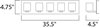 Foto para 2.2W Blocs LED 5-Light Bath Vanity PC Clear Glass G9 LED