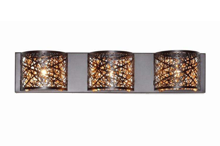 Foto para 2.9W Inca 3-Light Wall Mount W/LED Bulb BZ Cognac Stainless Steel G9 LED