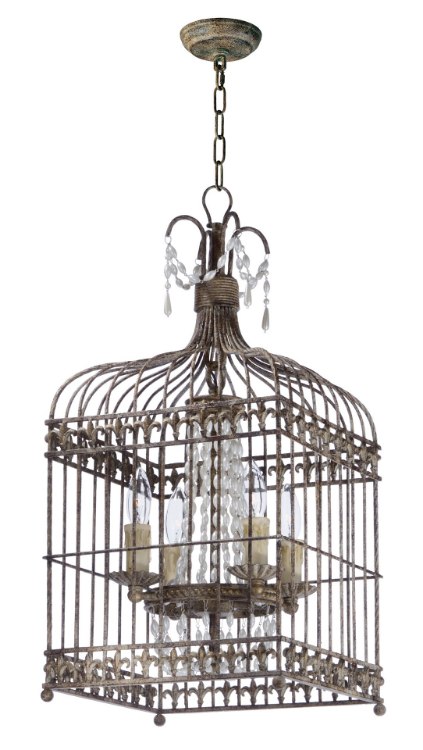 Foto para Gisele 4-Light Pendant ATR MB Incandescent Incandescent 36" Chain